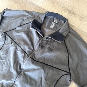 Huk Grey Fin Performance Full Zip Fleece Jacket H1300063 Men's Size XL